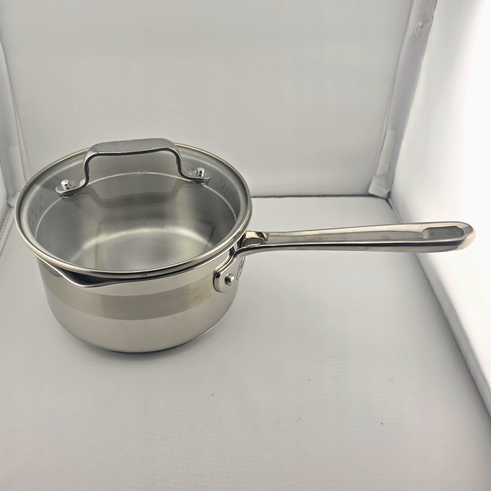 Emeril All-Clad Steel 1.5 Qt Saucepan w Lid Long Handle MPN A4 154-5112